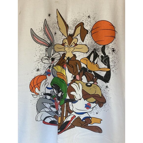 Space Jam Disney Men's White T-Shirt Size XXL 2XL Buggs, Daffy, Toon Squad Tee - Picture 4 of 15
